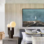 Modern Art Deco Cylinder Resin Glass 2-Light Table Lamp For Bedroom