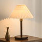 Contemporary Retro Cone Solid Wood Fabric 1-Light Table Lamp For Bedroom