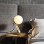 Modern Luxury Globe Iron Glass 1-Light Table Lamp For Bedroom