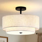 Minimalist Linen Round Ceiling Light