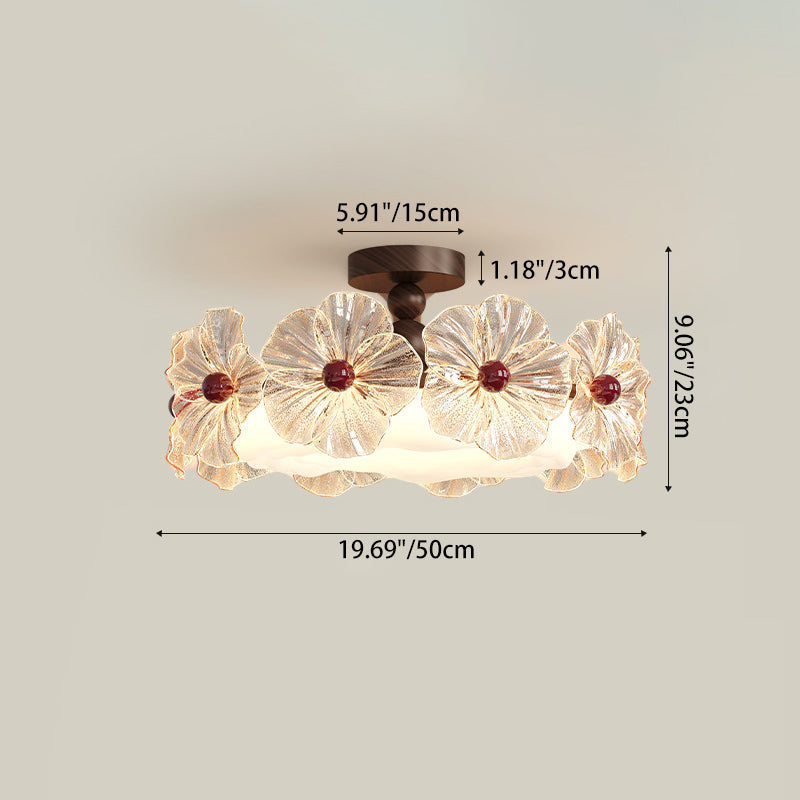 Luxury Crystal Flower LED Ceiling Light