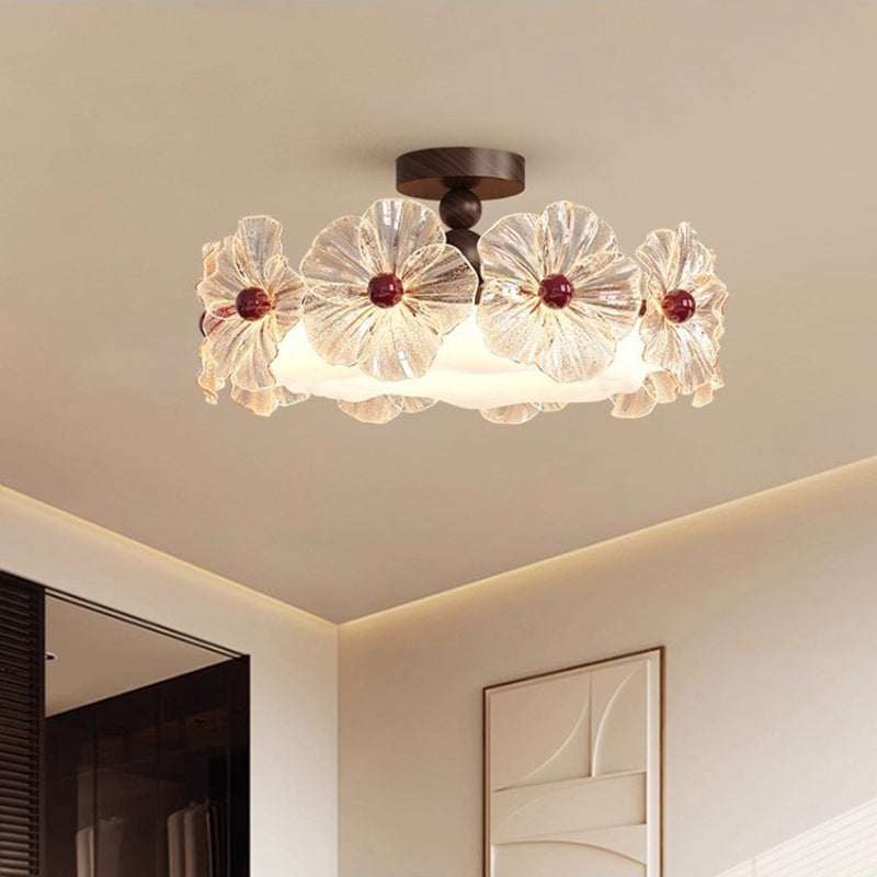 Luxury Crystal Flower LED Ceiling Light