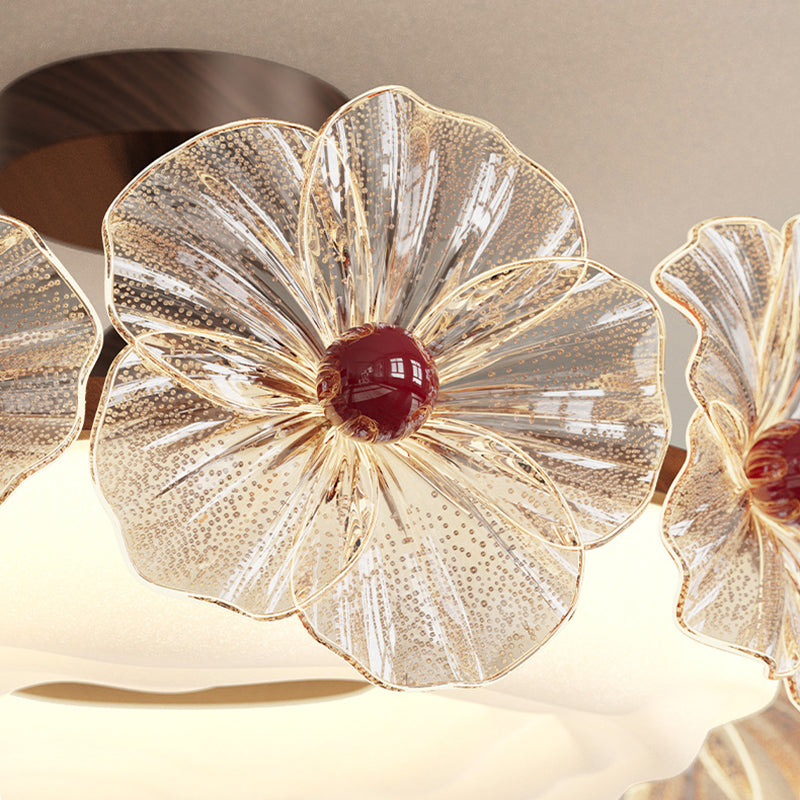Luxury Crystal Flower LED Ceiling Light