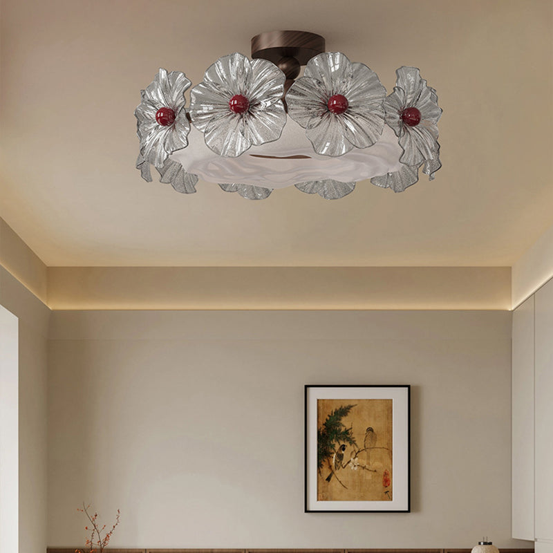 Luxury Crystal Flower LED Ceiling Light