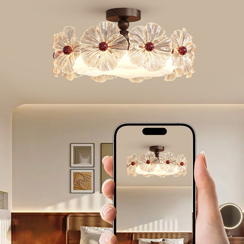 Luxury Crystal Flower LED Ceiling Light