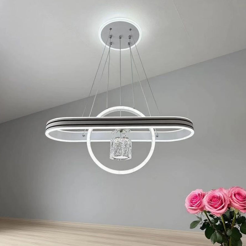Oval Heart Round LED Island Chandelier
