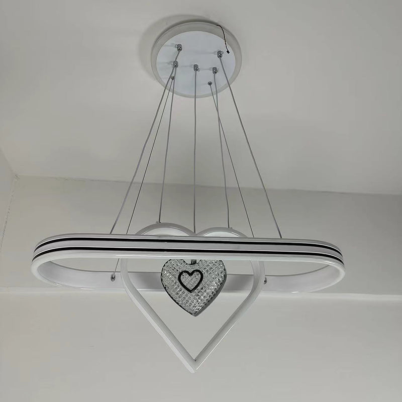 Oval Heart Round LED Island Chandelier