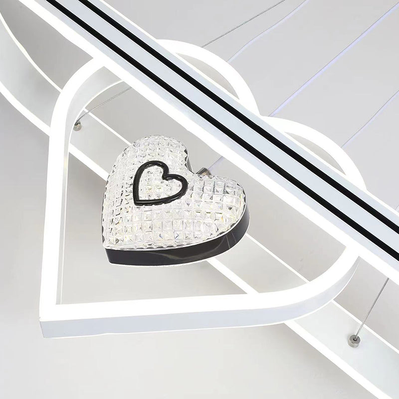 Oval Heart Round LED Island Chandelier