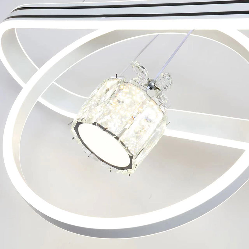 Oval Heart Round LED Island Chandelier