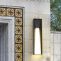 Modern Minimalist Waterproof Rectangular Stainless Steel Acrylic LED Outdoor Wall Sconce Lamp For Garden