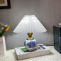 Contemporary Creative Pleated PVC & Ceramic Metal 1-Light Table Lamp For Study