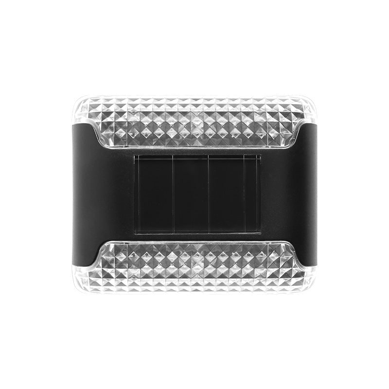Modern Minimalist Waterproof Solar Rectangular Plastic LED Wall Sconce Lamp For Outdoor Patio