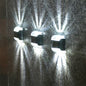 Modern Minimalist Waterproof Solar Rectangular Plastic LED Wall Sconce Lamp For Outdoor Patio