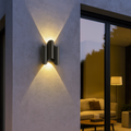 Contemporary Industrial Waterproof Geometric Aluminum PC Outdoor Wall Sconce Lamp For Garden