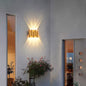 Contemporary Industrial Waterproof Geometric Aluminum PC Outdoor Wall Sconce Lamp For Garden