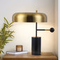 Modern Art Deco Geometric Iron Marble 1-Light Table Lamp For Study
