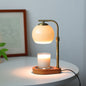Traditional Vintage Wood Iron Glass Round 1-Light Melting Wax Table Lamp For Bedroom
