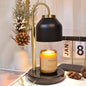 Contemporary Scandinavian Iron Marble Wood Round 1-Light Melting Wax Table Lamp For Living Room