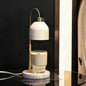 Contemporary Scandinavian Iron Marble Wood Round 1-Light Melting Wax Table Lamp For Living Room