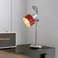 Contemporary Retro Iron Aluminum Round 1-Light Table Lamp For Living Room