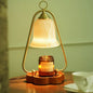 Contemporary Retro Glass Wood Iron Flower 1-Light Melting Wax Table Lamp For Bedroom