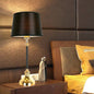 Contemporary Luxury Metal Fabric Round 1-Light Table Lamp For Bedroom