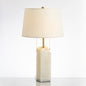 Contemporary Nordic Round Square Lavender Fabric 1-Light Table Lamp For Living Room