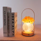 Contemporary Creative Carnation Round Plastic LED Table Lamp For Bedroom