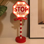 Modern Art Deco Round Octagon Rectangle Crown Christmas Hat House Metal Wood LED Table Lamp For Bedroom