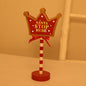 Modern Art Deco Round Octagon Rectangle Crown Christmas Hat House Metal Wood LED Table Lamp For Bedroom