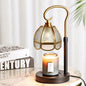 Modern Luxury Liftable Round Glass Stone Brass 1-Light Melting Wax Table Lamp For Living Room