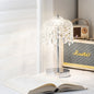 Modern Luxury Pendant Branch Round Crystal Iron 1-Light Table Lamp For Bedroom
