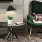 Contemporary Creative Conical Rectangle Curved Iron Brass 1-Light Table Lamp For Bedroom