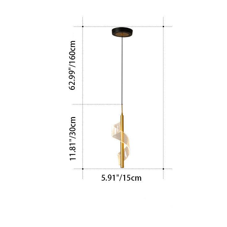 Scandinavian Curved LED Pendant Light