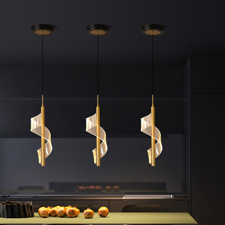 Scandinavian Curved LED Pendant Light