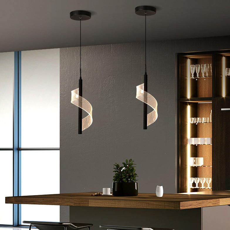 Scandinavian Curved LED Pendant Light