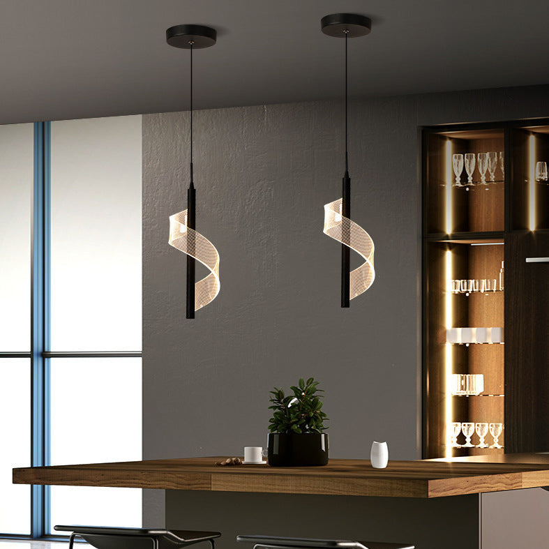 Scandinavian Curved LED Pendant Light
