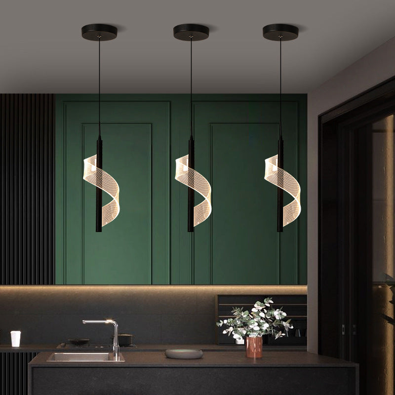 Scandinavian Curved LED Pendant Light