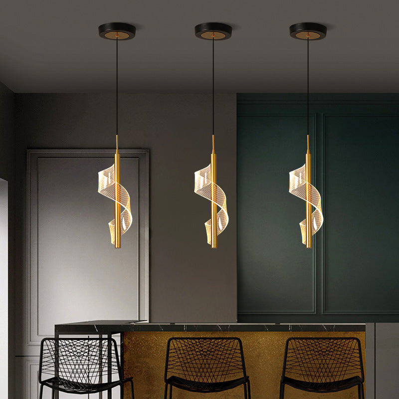 Scandinavian Curved LED Pendant Light