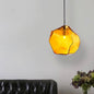 Vintage Stone Glass Pendant Light