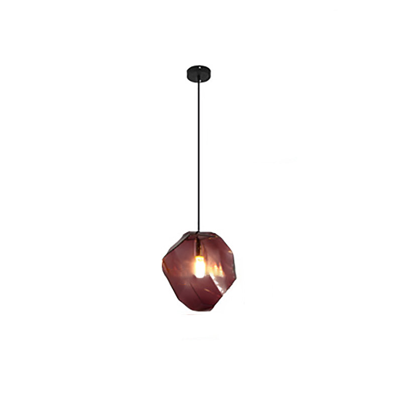 Vintage Stone Glass Pendant Light