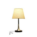 Contemporary Scandinavian Tapered Round Fabric Iron 1-Light Table Lamp For Living Room
