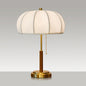Contemporary Scandinavian Semi-circular Cylinder Chain Fabric Metal 1-Light Table Lamp For Living Room