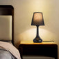 Contemporary Creative Round Teardrop Shape Scalloped Fabric Iron 1-Light Table Lamp For Living Room