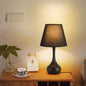 Contemporary Creative Round Teardrop Shape Scalloped Fabric Iron 1-Light Table Lamp For Living Room