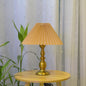 Traditional Vintage Umbrella Round Gourd Fabric Metal 1-Light Table Lamp For Living Room