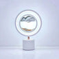 Contemporary Creative Metal Acrylic Silica Round Sand Painting USB LED Table Lamp For Bedroom