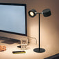 Modern Minimalist Rechargeable Rotatable ABS PC Round LED Table Lamp For Study