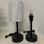 Modern Simplicity Fabric Iron Cylinder Zipper USB Rechargeable 1-Light Table Lamp For Bedside
