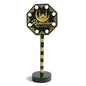 Contemporary Creative Battery Decorative Road Sign Moon Star Round Wood Metal LED Table Lamp For Bedroom